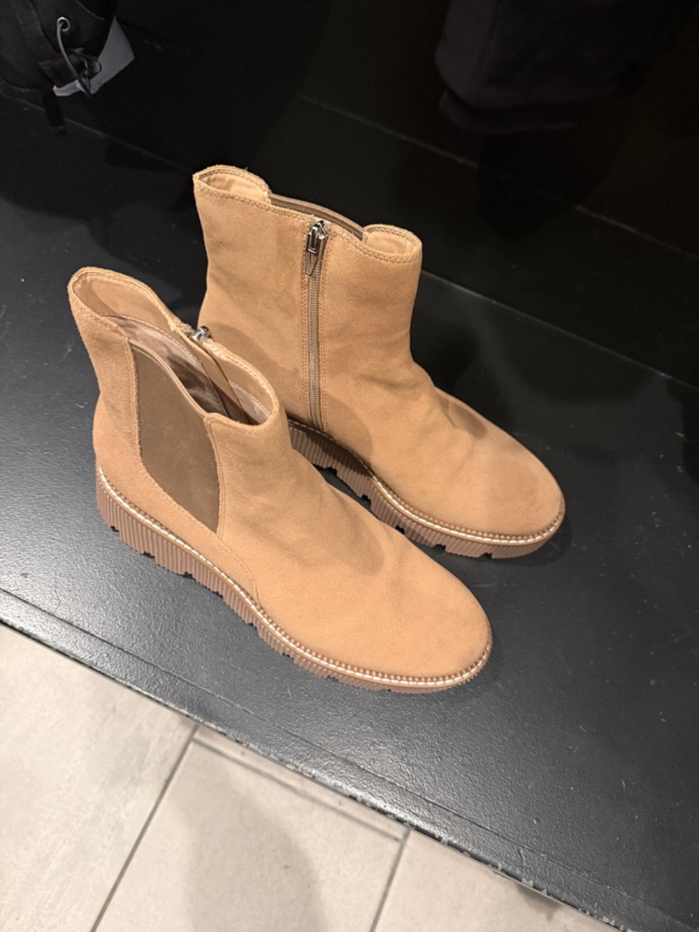 Dolce Vita Women’s Suede Ankle Boots in Tan
